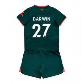 Liverpool Darwin Nunez #27 kläder Barn 2022-23 Tredje Tröja Kortärmad (+ korta byxor)